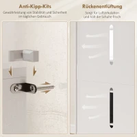 HOMCOM 5-stufiger Schuhschrank für 20 Paar Schuhe, verstellbare Regale, für Eingangsbereich, Flur, Weiß(m-7)