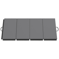HOMCOM Trainingsmatte, Faltbare Fitnessmatte Sportmatte mit Griffen Gymnastikmatte Grau, 180 x 80 x 5 cm