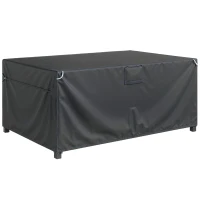 Outsunny Housse Salon de Jardin Extérieure Imperméable 420D Tissu Oxford, avec Évent et Sac de Rangement, 180x120x74cm, Noir(m-1)