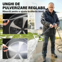 Outsunny Aparat de Spălat cu Presiune 1600w cu Duză Reglabilă, 120 Bar, Galben(m-5)