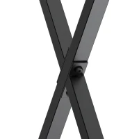 HOMCOM Jogo de 2 Pés de Mesa em Forma de Cruz 70x72 cm Design Industrial para Mesa de Centro Mesa de Cabeceira Preto(m-5)