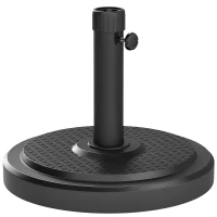Outsunny Pied de parasol socle parasol extérieur pour mât de Ø 38 et 48 mm poids net 22 Kg en métal Ø 48 x 38,5 cm noir(m-11)