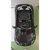 AIYAPLAY Voiture Électrique Enfants Licence Porsche Carrera GT 12 V Télécommande 2,4 G 2 Moteurs Suspension Démarrage en Douceur Noir(m-4)