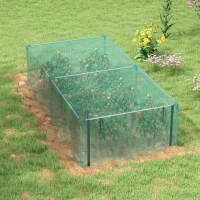 Outsunny Estufa de jardim para tomates rede de proteção porta enrolável com zíper HDPE, dim. 125L x 248l x 62,5H cm(m-5)