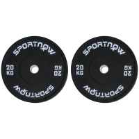 SPORTNOW Set 2 Dischi Pesi da 20kg per Bilanciere Attacco Ø5cm
