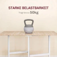 HOMCOM Klappbarer Esstisch, für bis zu 6 Personen geeignet, mit 6 Rollen und Bremsen, für kleine Räume, Eiche(m-6)
