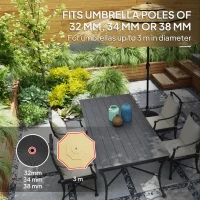 Outsunny Garden Parasol Base Holder, 28kg Sand Filled, 23kg Water Filled, Sun Umbrella Base, Φ55 x 30H cm Black(m-5)