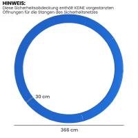 SPORTNOW Ersatz-Randabdeckung für Trampoline, wasserfest, reißfest, Ø366 cm, Blau(m-3)