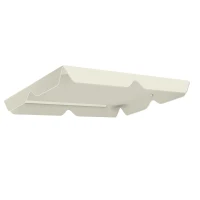Outsunny Tetto di Ricambio per Dondolo 3 Posti Impermeabile in Tessuto Oxford Bianco Crema, 210x145 cm(m-1)