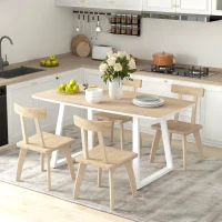HOMCOM Klappbarer Esstisch, ausziehbar, industrieller Stil, MDF-Holzoptik, Metall, 120-160 x 80 x 76 cm, Eiche(m-10)