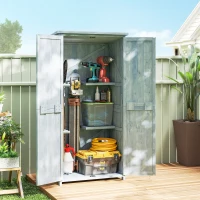 Outsunny Armadio da Esterno, Capanno per Attrezzi con 2 Scaffali(m-2)