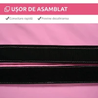 HOMCOM Saltea pentru Pole Dance Antiderapantă, Portabilă, Detașabilă și Pliabilă, pentru Casă și Sală, Ø150 x 5 cm, Roz(m-5)
