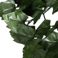 Outsunny Cerca Artificial Tela de Privacidade Decoração Rolo 3x1,5 m Folhagem Realista Anti-UV Verde Escuro(m-4)