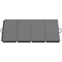 HOMCOM Saltea de Gimnastică Pliabilă, Saltea Fitness Groasă de 5 cm și Antiderapantă, 180x80x5 cm, Gri(m-1)