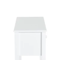 HOMCOM Tavolo Consolle Moderno da Ingresso in MDF con 3 Cassetti, 100x32x85 cm, Bianco(m-7)