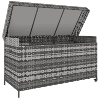 Outsunny 627 L Rattan Storage Box - Dark Grey(m-1)