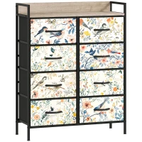 HOMCOM 8-Drawer Chest of Drawers - White(m-1)