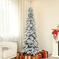HOMCOM 7ft Snow-Covered Unlit Artificial Christmas Tree(m-10)