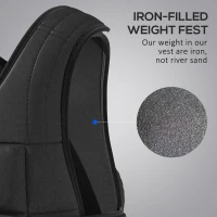 HOMCOM 10kg Weighted Vest, Adjustable Running Weight Vest with 38 Weight Bags for Men or Women Cardio Exercise, Black(m-5)