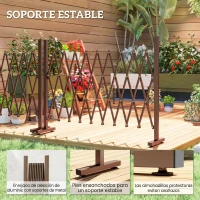Outsunny Valla de Jardín Exterior de Aleación de Aluminio Puerta de Jardín Exterior Extensible 250x31x103,5 cm Café Oscuro(m-5)