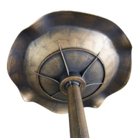 Outsunny Baño para Pájaros de Jardín Exterior 71 cm con Diseño Hoja de Loto y Acabado Envejecido Ligero y Resistente Bronce(m-9)