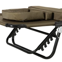 Outsunny Tumbona Plegable con Respaldo Regulable 4 Posiciones con Orificio de Lectura Almohada Tela Oxford 190x56x28 cm Marrón(m-9)