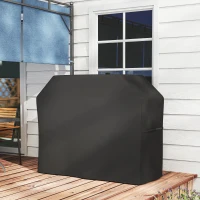 Outsunny Capa para Grelhador Proteção para Grelhador Lona Resistente às Intempéries 147x61x120 cm Preto(m-4)
