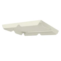 Outsunny Tetto di Ricambio per Dondolo 3 Posti Impermeabile in Tessuto Oxford Bianco Crema, 210x145 cm(m-10)