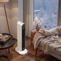 HOMCOM 2000W Ceramic Electric Heater with Fan, Timer, Oscillation - White(m-10)