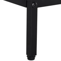 HOMCOM Console Table Worktop Bottom Shelf Home Two Drawer Industrial Minimal Style Oak Wood Tone Effect(m-9)