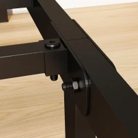 HOMCOM 4ft Small Double Bed Frame with Underbed Storage and Steel Slat Support, 32.5 cm Height, Noise-Free, Black(m-11)