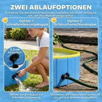 PawHut Faltbarer Hundepool für Große und Mittelgroße Hunde, mit Anti-Rutsch-Boden für Enten, Innen- und Außen, 120x30cm(m-6)