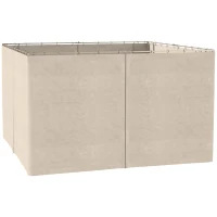 Outsunny 4 parois latérales pour pavillon de jardin tonnelle rigide 300 x 400 cm protéger de la pluie vent soleil beige(m-11)
