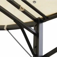 Outsunny Pergola tonnelle de jardin avec auvent réglable acier polyester haute densité crème(m-9)