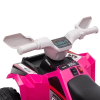 HOMCOM Quad Eléctrico para Niños de 18-36 Meses con Avance y Retroceso Velocidad de 2,5 km/h 70x41,5x48,5 cm Rosa(m-8)