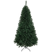 HOMCOM Árbol de Navidad Artificial 200 cm con 1000 Ramas Base Plegable Diseño por Secciones Fácil de Montar Verde