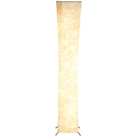 HOMCOM Luminária de pé com abajur efeito papel, interruptor de pé, 3 níveis de brilho, branco(m-7)
