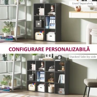 HOMCOM Bibliotecă Modernă Modulară cu 6 Compartimente din PAL, Maro(m-5)