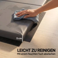 HOMCOM Trainingsmatte, Faltbare Fitnessmatte Sportmatte mit Griffen Gymnastikmatte Grau, 180 x 80 x 5 cm(m-5)
