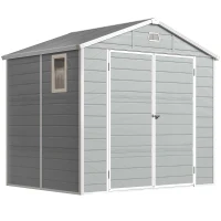 Outsunny Gerätehaus, 4,1m², Gartenhaus mit Satteldach, 240 x 190 x 180/228 cm(m-1)