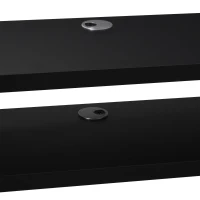 HOMCOM Floating TV Unit, Wall Mounted TV Stand with Open Shelf and 2 Cable Holes, Entertainment Unit for Living Room, Black(m-7)