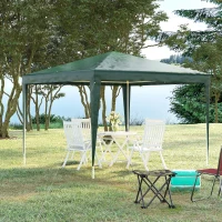 Outsunny Gazebo da Giardino 3x3 m e Portatile con Copertura Anti UV, Verde(m-10)