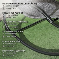 Outsunny Șezlong balansoar Zero-Gravity pentru exterior, impermeabil, cu pernă pentru cap, 155x61x88 cm, gri(m-13)