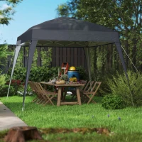 Outsunny Pavillon-Ersatzdach, Ersatzplane für Pavillon 3x3 m Basis/ 2,4x2,4 m Oberseite, Gartenzeltdach-Ersatz, UPF50+(m-6)