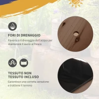 Outsunny Fioriera da Esterno a 8 Vasi con Ripiano Laterale e Mensola Inferiore, in Legno di Abete, 123x54x87 cm(m-6)