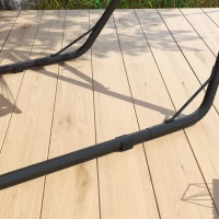 Outsunny Support de Hamac pour 2 Personnes, Cadre de Hamac en Métal Portable et Réglable, pour Hamacs de 2,75 à 4,3m, Noir(m-9)