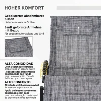 Outsunny Șezlong balansoar Zero-Gravity pentru exterior, impermeabil, cu pernă pentru cap, 155x61x88 cm, gri(m-9)