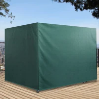 Outsunny Housse de protection pour balancelle de jardin 3 places, housse de balancelle de jardin, toile PE imperméable, anti-poussière et coupe-vent, 215 x 155 x 150 cm, vert(m-8)