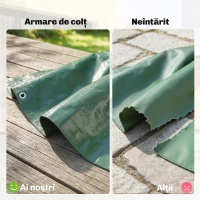 Outsunny Prelată Exterioară Impermeabilă, cu Ochiuri Reforțate, Rezistentă la UV, PE 6x8 m, Verde(m-5)