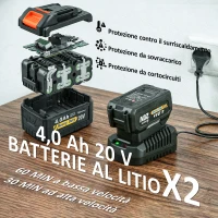 Outsunny Soffiatore a Batteria 20V, Motore Brushless 900W, 3 Livelli Velocità, Turbo Boost, Caricabatterie(m-5)